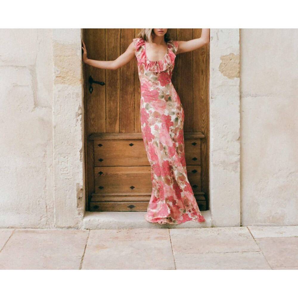 NEW PEONY georgia maxi dress in dahlia